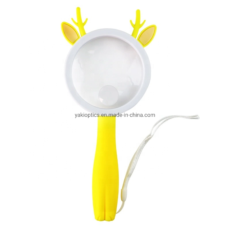 3X Handheld Cartoon Soft Animal Magnifier for Kindergarten Primary School