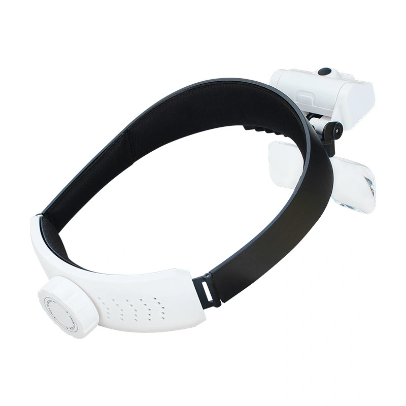 Bracket Headband Eyeglass Magnifier with 3 LED Illumination Magnifying Glass for Reading Repair Optical Lens (BM-MG5038)