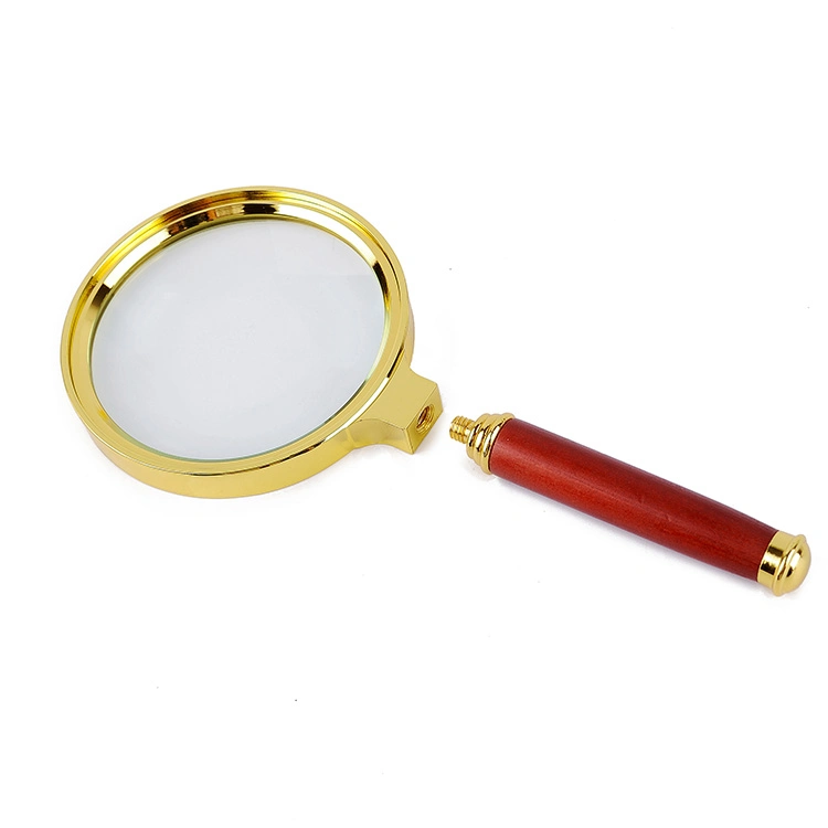 Handheld Plastic Wooden Reading Magnifying Glass Magnifier