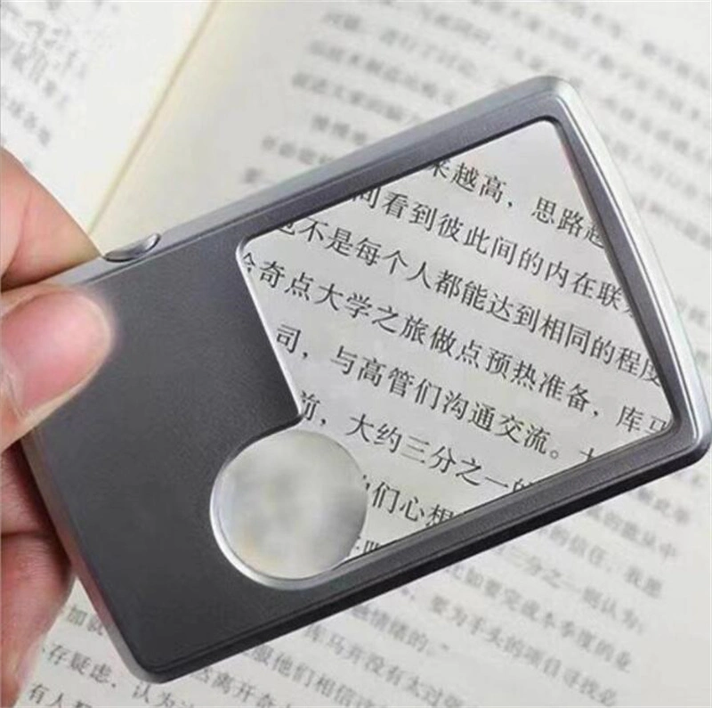 Portable 3X 6X LED Mini Square Credit Card Magnifying Glass