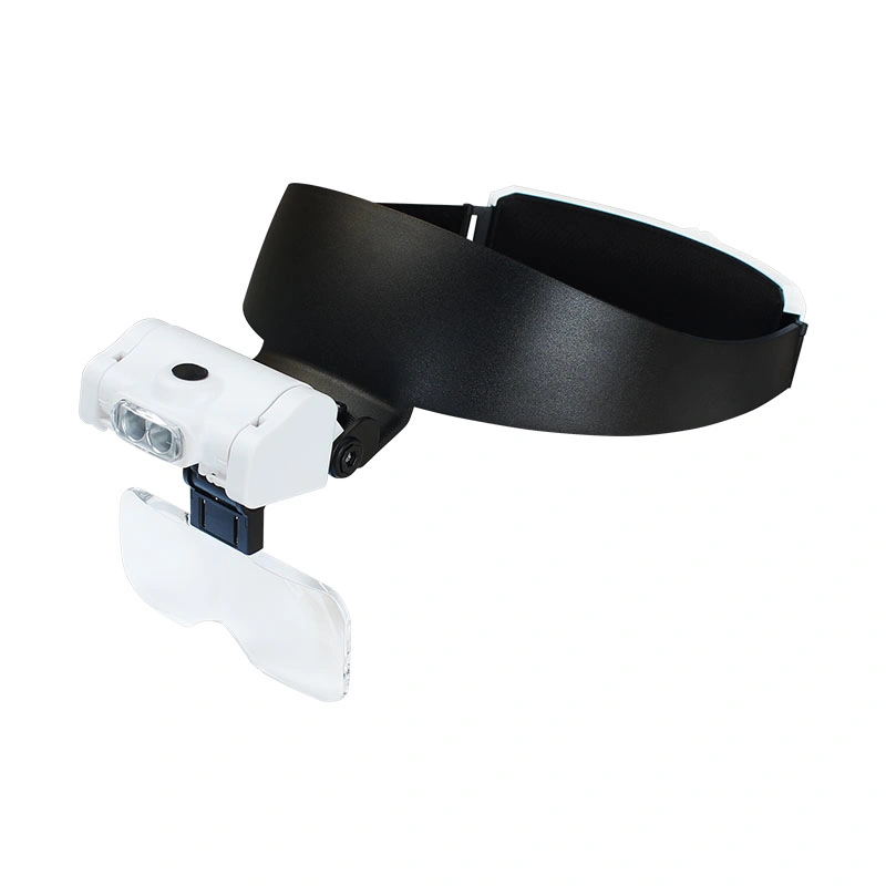 Bracket Headband Eyeglass Magnifier with 3 LED Illumination Magnifying Glass for Reading Repair Optical Lens (BM-MG5038)
