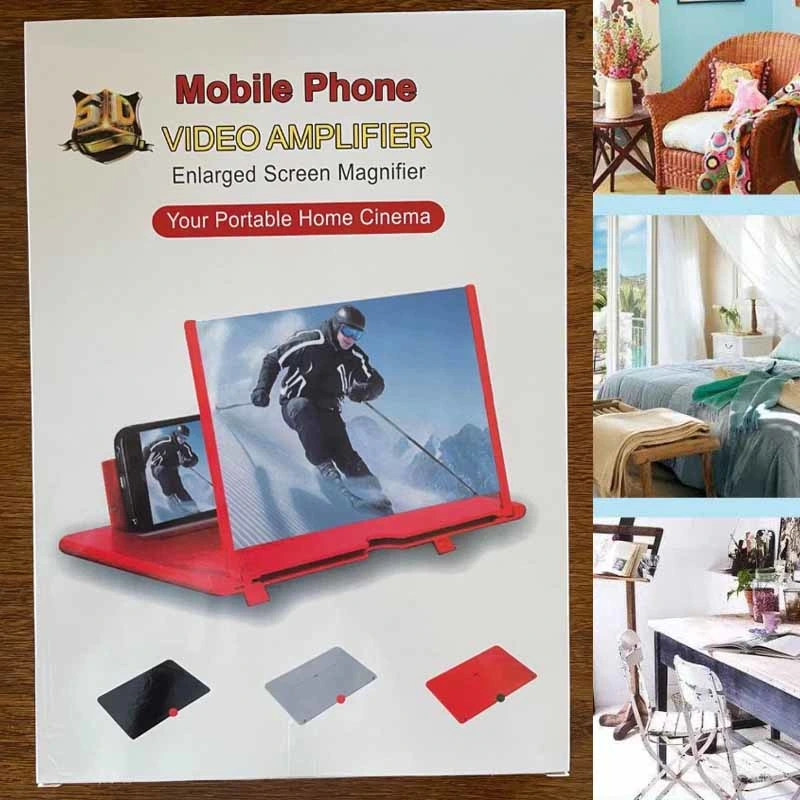 3D Screen Amplifier Mobile Phone Screen Video Magnifier for Smartphone Enlarged Screen Phone Stand Bracket