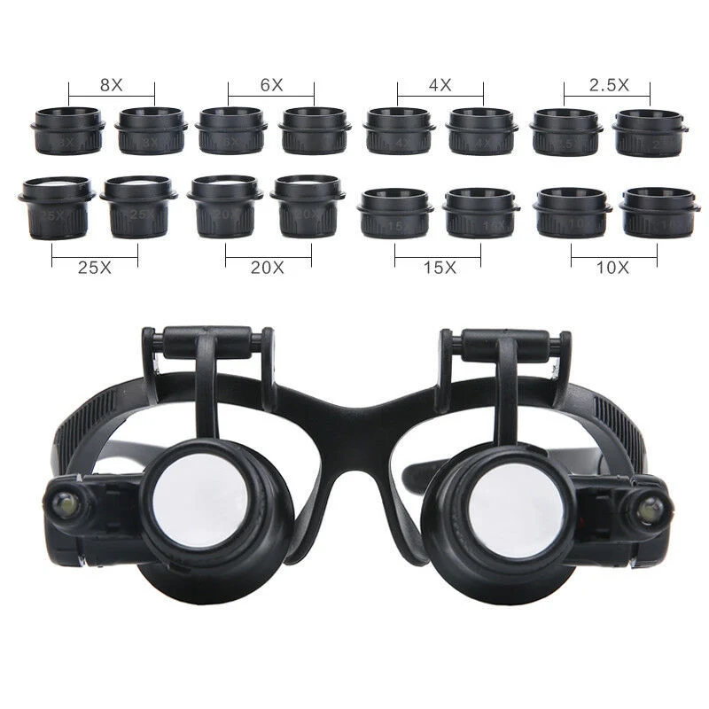 New Arrival Upgraded Version Watch Repair Magnifier with LED Light Magnifying Glass