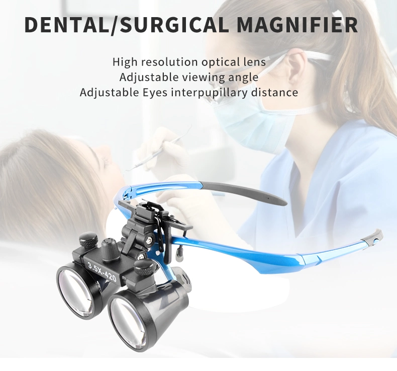 3.5X Medical Supplies Dental Instrument Dental Binocular Loups Magnifier with Metal Clip