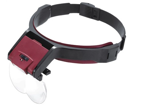 LED Head Magnifier Headband Visor Lens Angle Adjustable (BM-MG5003)
