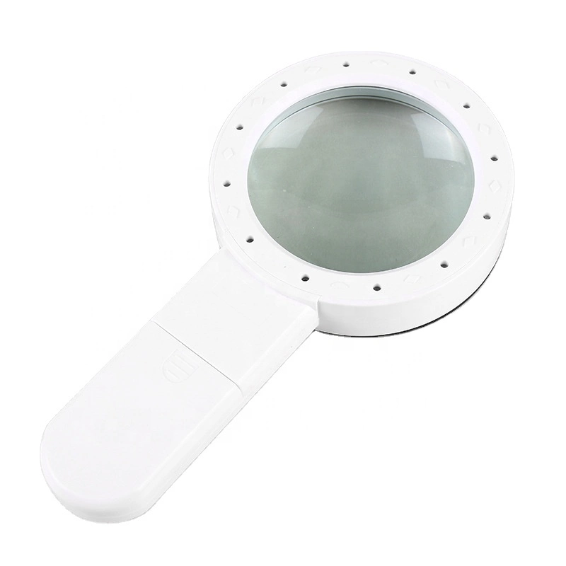 Handheld 30X Magnifier with Light for Macular Degeneration, Reading Newspaper