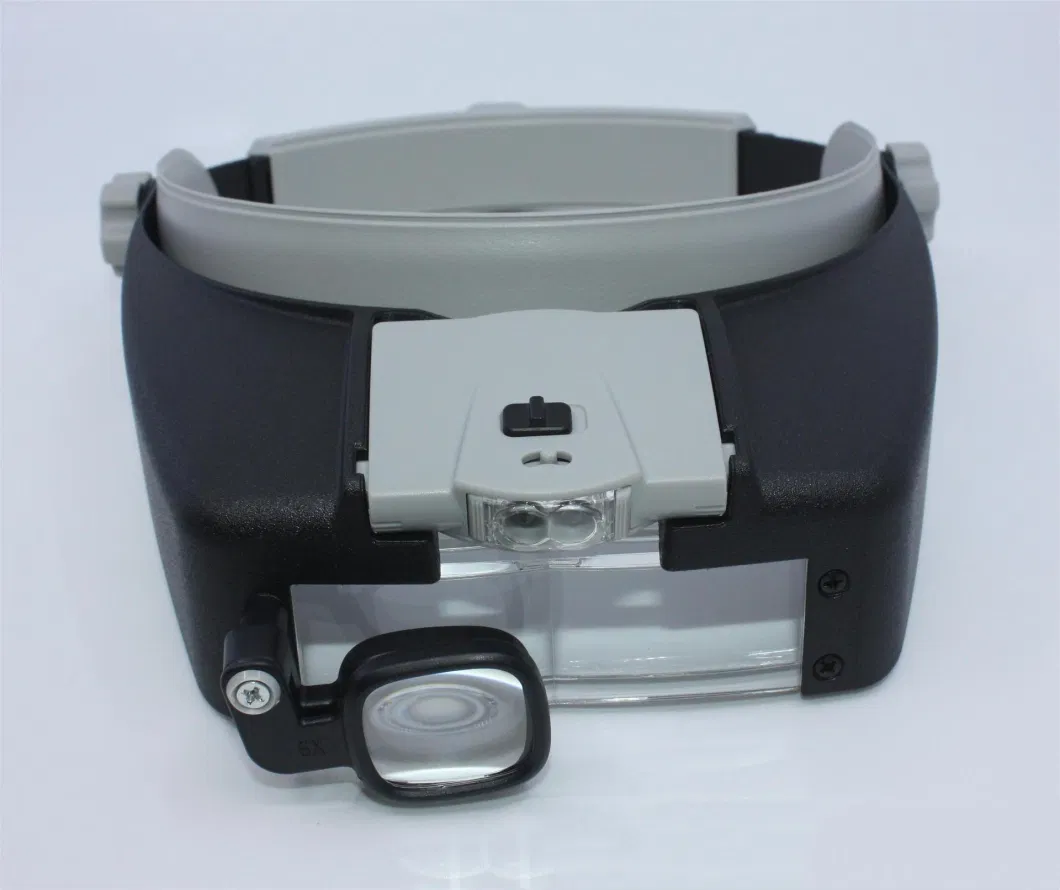2LED Head Magnifier 2 Lens Head Wearing Magnifier Reading Magnifying Glass