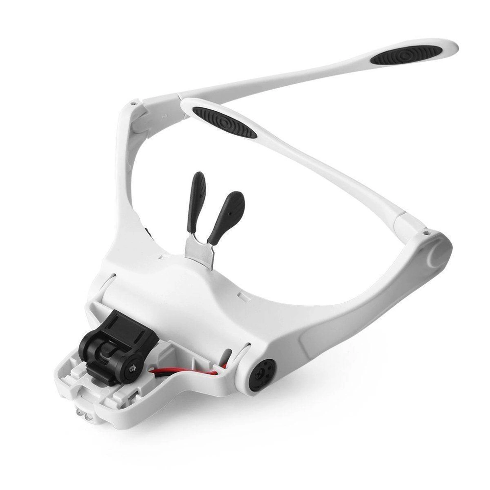 Magnifying Glasses LED Light Lamp Head Loupe Jeweler Headband Magnifier Eye Glasses Optical Glass Tool Repair Reading Magnifier
