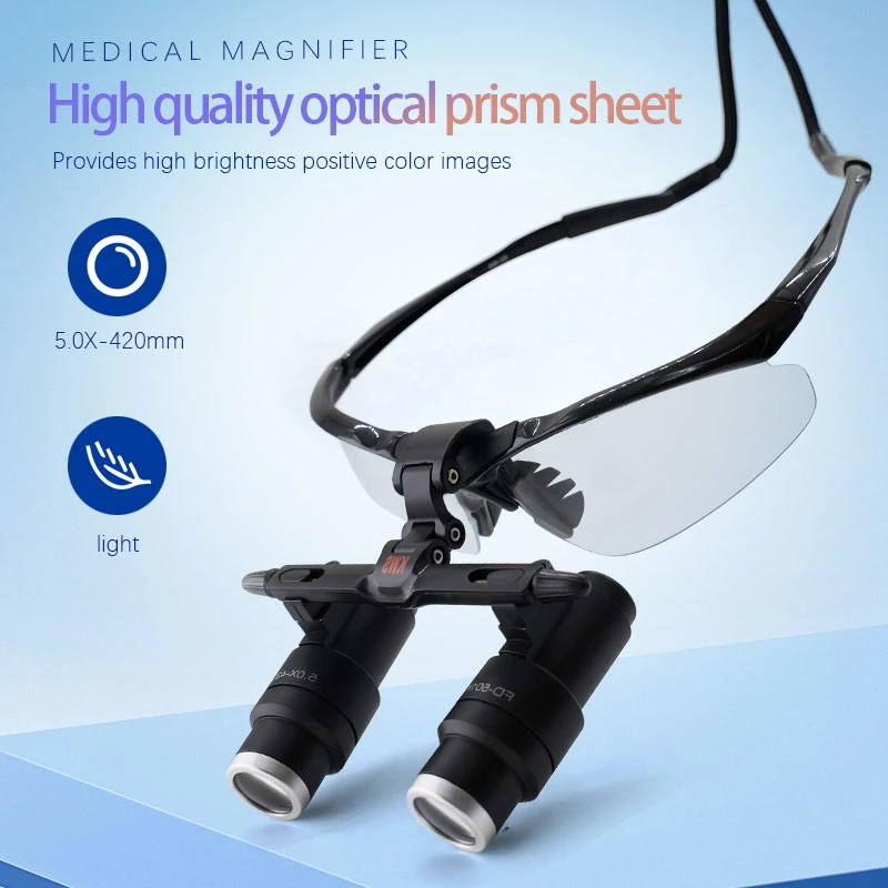 5X Dental Loupes Light Binocularfd-501K-1 Medical Magnifying Glass Dental Instruments Dentistry Dentist Tool Surgery Oral Magnifier