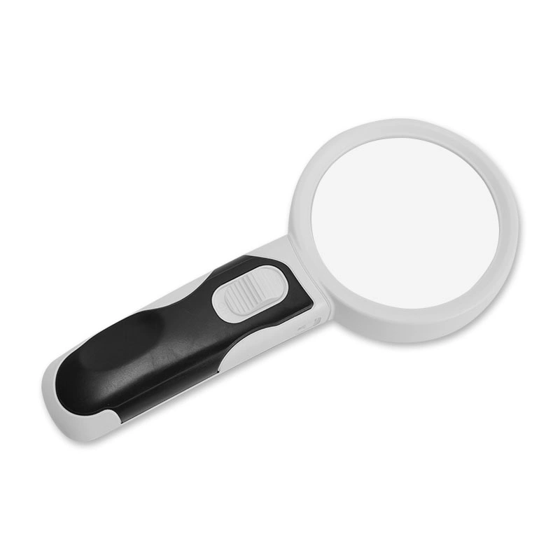 Interchangeable 2.5X/5X/16X Handheld Magnifier 2 LED Magnifying Glass Map Book Reading Magnifier Jewelers Loupe (BM-BG3006)