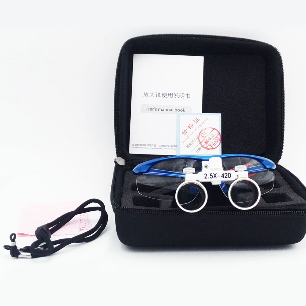 Dental Wholesale Loupes 2.5X 3.5X Professional Magnifying Glass Portable Surgical Magnifying Glass Bright LED Light Ultra-Lightweight