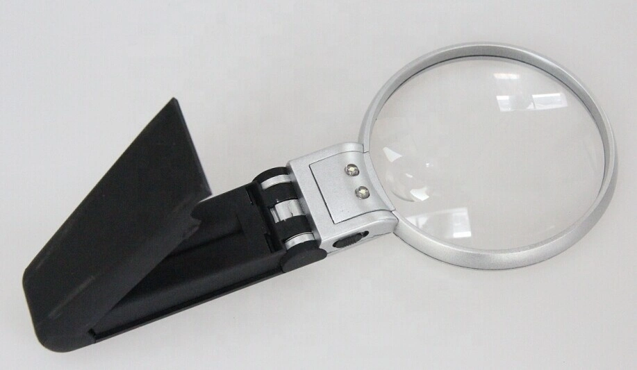 90mm Magnifying Glass Folding Magnifier for Reading, Inspection, Exploring, Repair