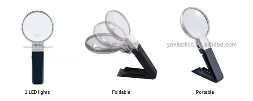 90mm Magnifying Glass Folding Magnifier for Reading, Inspection, Exploring, Repair