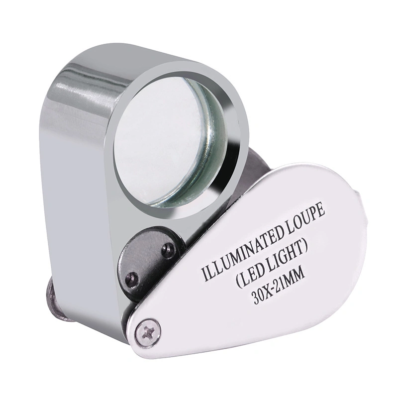 30X-21mm LED Light Illuminated Jewelry Magnifier Loupe