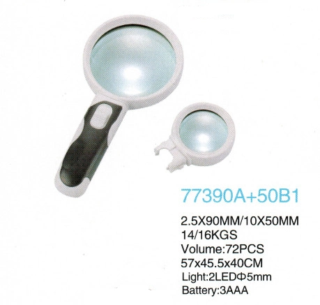 Interchangeable Lens Magnifier with 2 LED