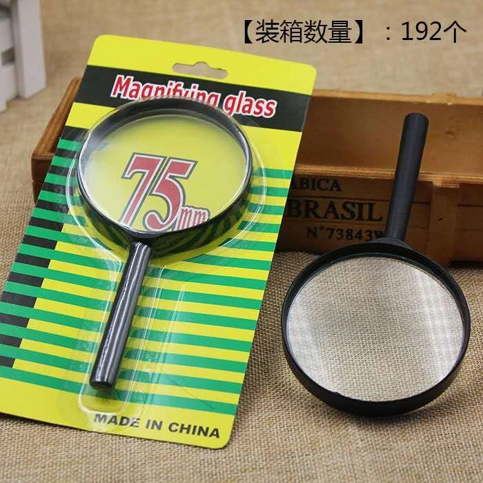 75mm Cheap Magnifying Glass with Plastic Handle Magnifier