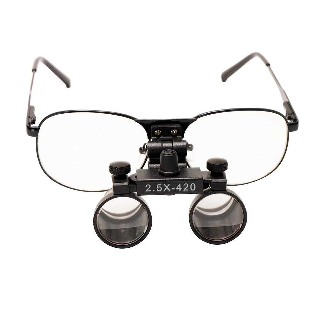 2.5X 420mm Dental Loupes Metal Frame Surgical Loupe Medical Magnifier Binocular Magnifying Glass