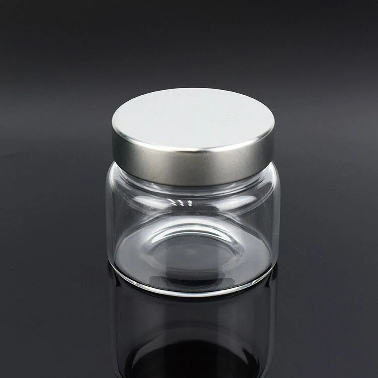 New Glass Storage Container with Child Resistant Acacia Wood Lid Magnifying Glass Jar for High Quality Dry Flower Collection