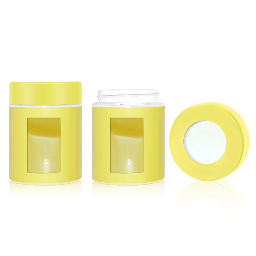 Magnifying Jar 3.5g Flower Smell Proof Window Cr Packaging Stash Glass Jar