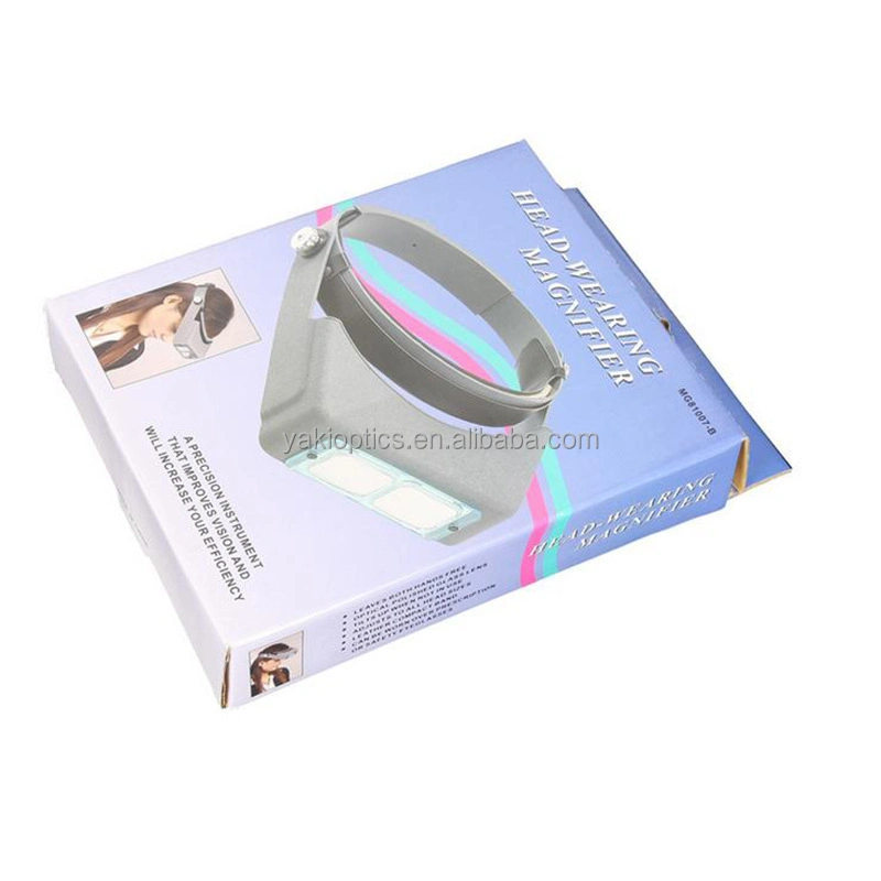 Hands Free Jeweler Loupe Head Mount Headband Magnifying Glass Magnifier