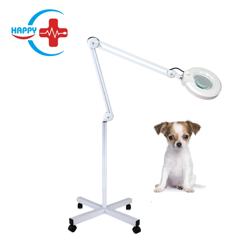 Hc-R044 Veterinary Floor Standing LED Magnifying Glass with Light LED Magnifier Lamp