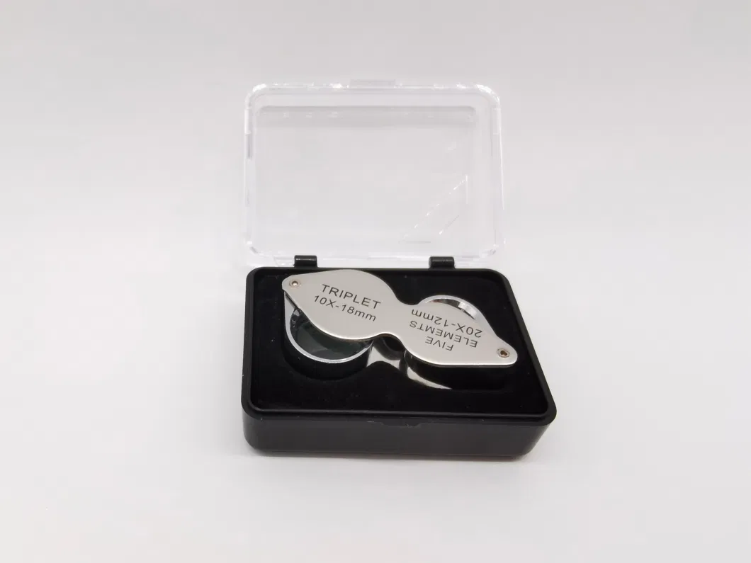 Best China Low Price Mg22181 Dual-Lens Triplet Folding Magnifying Glasses Jewellery Loupe