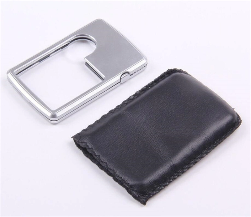 Portable 3X 6X LED Mini Square Credit Card Magnifying Glass