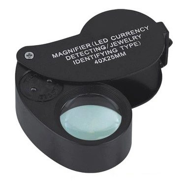 30X25mm LED and UV Illuminated Jewelers Eye Loupe Magnifier (BM-MG6028)