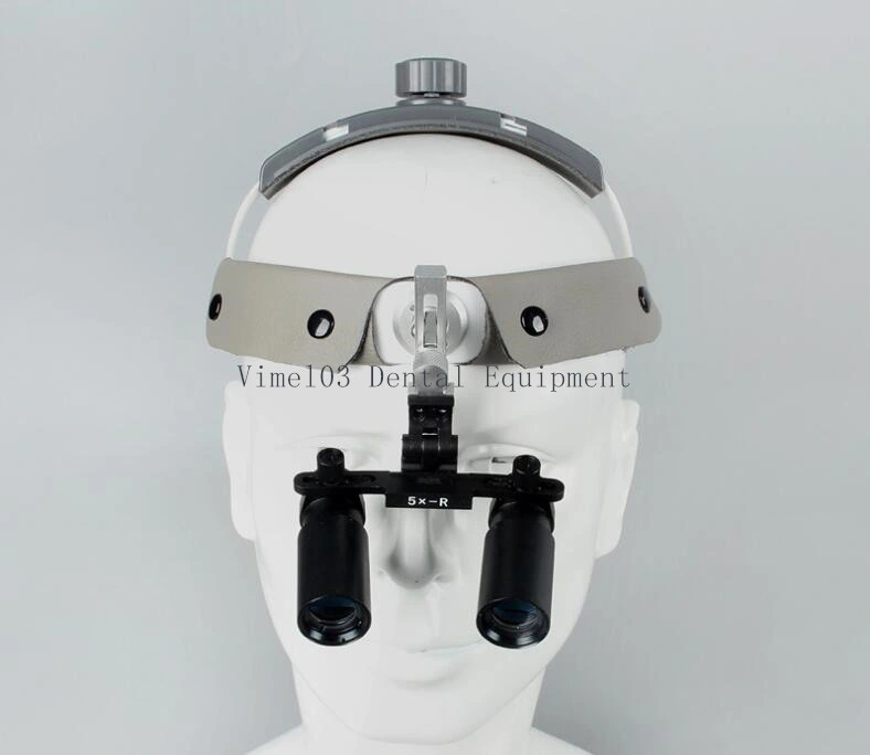 5.0X Dental Surgical Loupe Surgery Operation Surgical Helmet Magnifier with LED Head Light