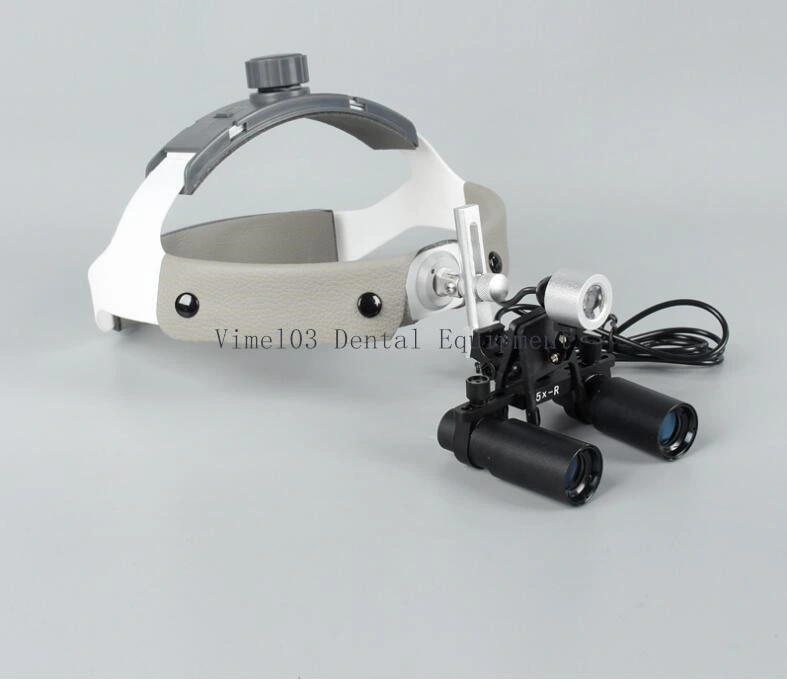 5.0X Dental Surgical Loupe Surgery Operation Surgical Helmet Magnifier with LED Head Light