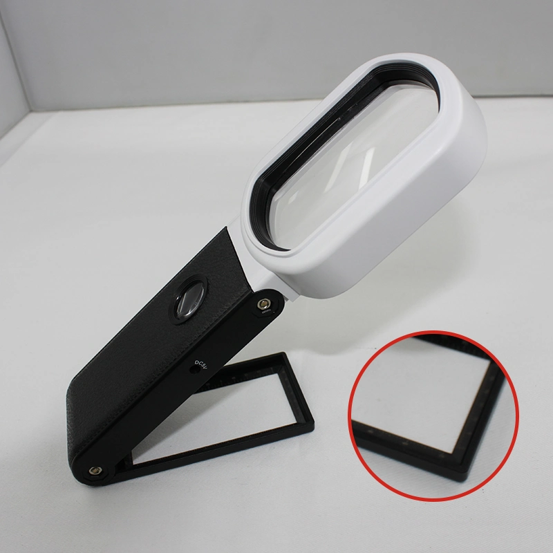 Multifunction Handheld Magnifier with LED and UV Light High Magnification with Scale on Stand Magnifying Glass