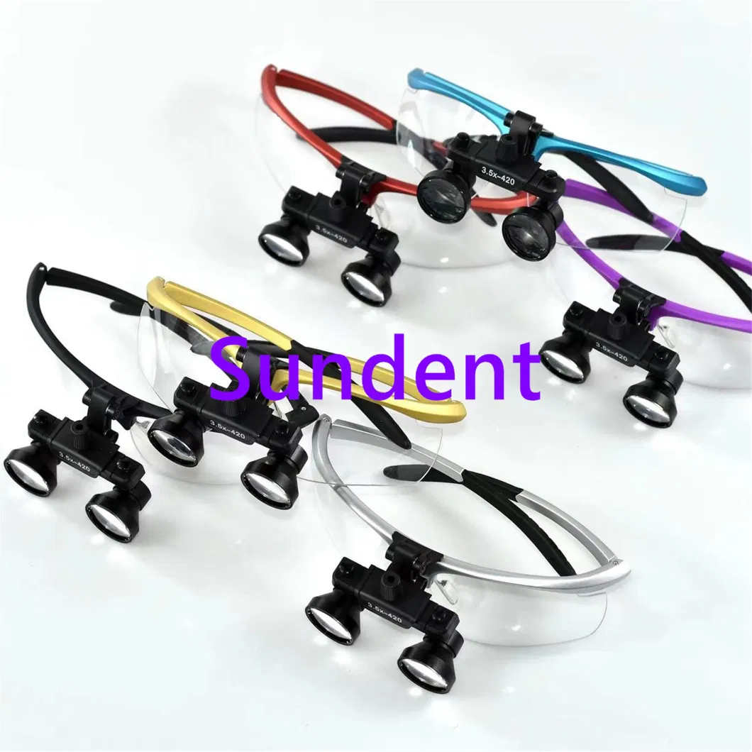 Dental Lab Equipment Dental Surgical Loupe LED Light 2.5X-3.5X Magnifying Glass