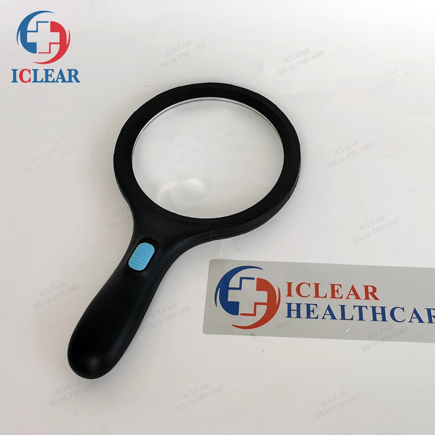 138mm Handheld High-Definition Magnifier Glass with 12 LED Lights