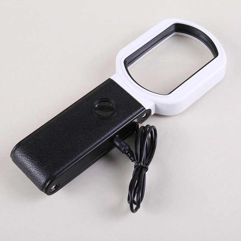 Multifunction Handheld Magnifier with LED and UV Light High Magnification with Scale on Stand Magnifying Glass