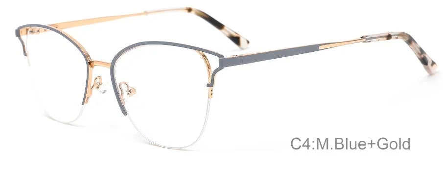 2024 Metal Half Rim with Spring Optical Frames