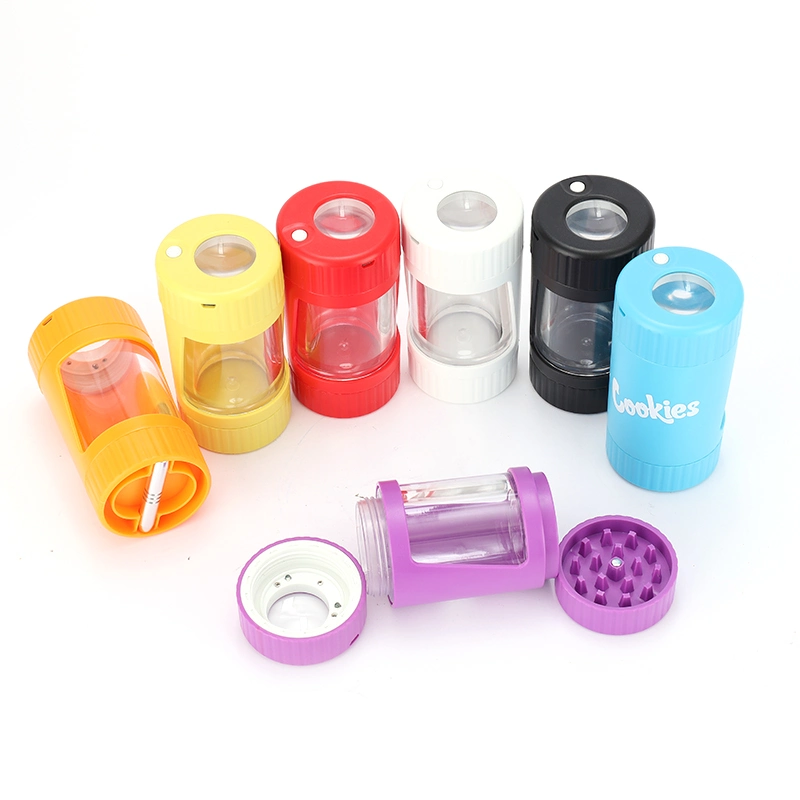 New Design LED Custom Printed Cookies Runtz Backwoods Air Tight Storage Magnifying Glowing Jar
