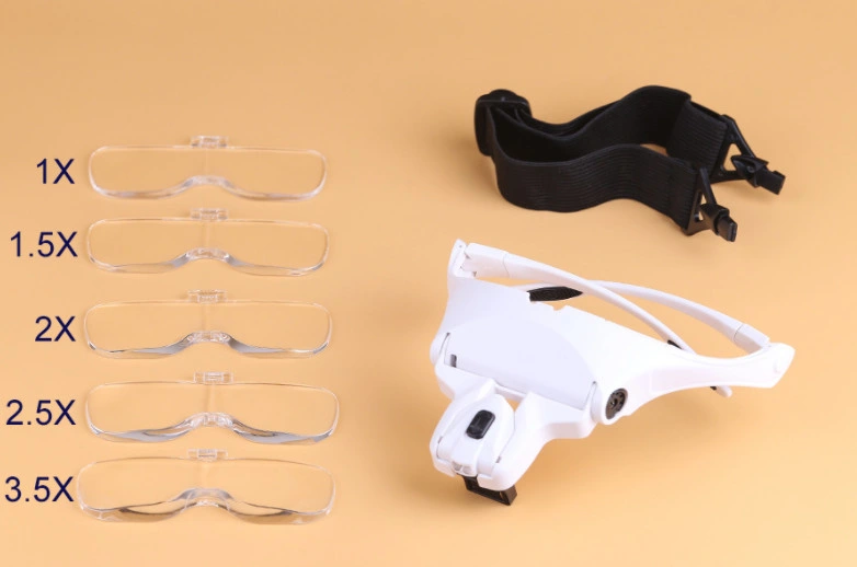 1.0X-3.5X LED Light Glasses Magnifier