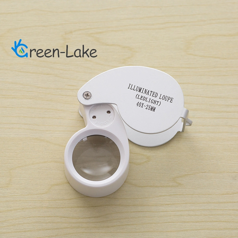 Mg21011 40X-25mm LED Light Illuminated Jewelry Loupe Magnifier