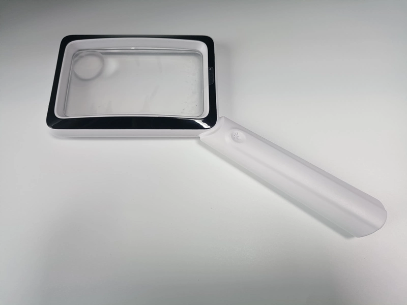 New 20 LED Lamp USB Portable Elderly Reading Identification Handheld Rectangular Magnifying Glass