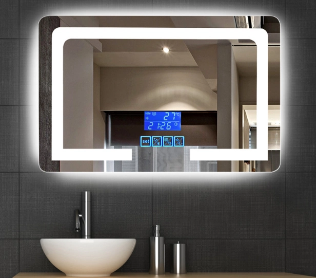 Bathroom Decro 5-10mm Sandblast /Frosted LED Illuminated Anti-Fog Smart Dimmable Mirror with Touch Sensor