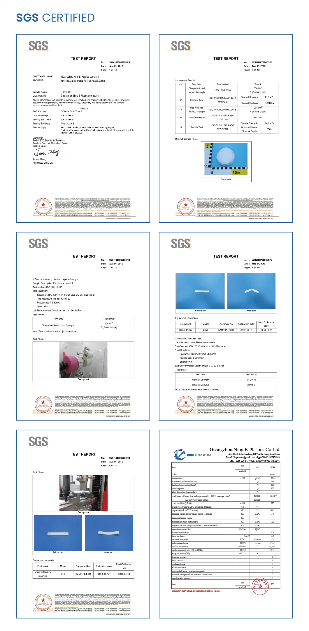 Engineering HDPE Plastic UHMWPE Sheet with 1000*2000mm