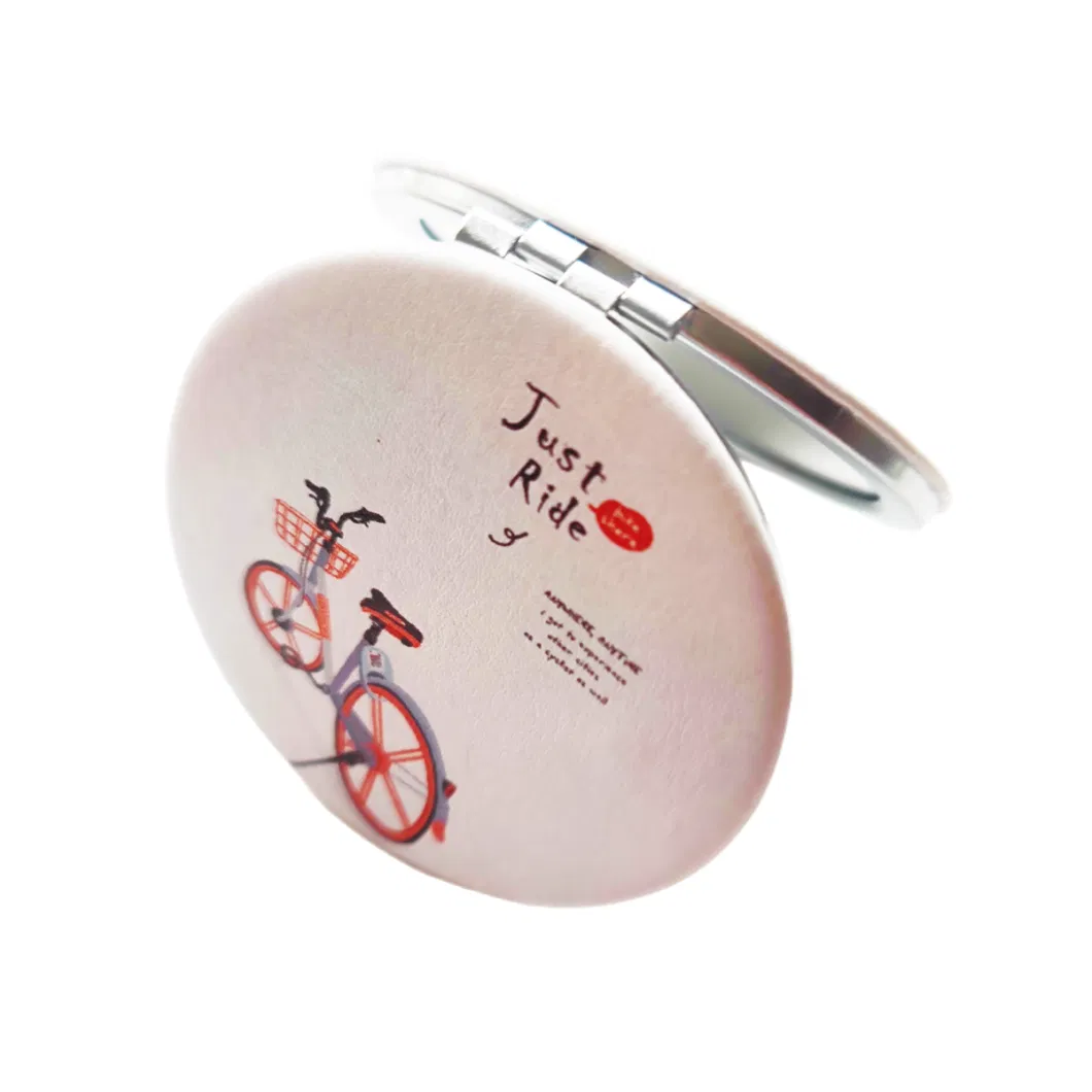 Hot Selling Round Folding Bicycle Makeup Mirror Magnifying Glass