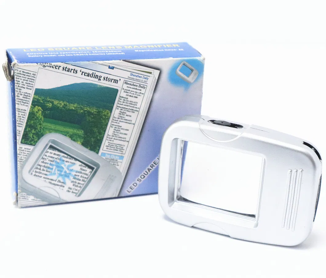 Portable 4X Acrylic Reading Magnifier Mg4b-1 with Rectangular Magnifier