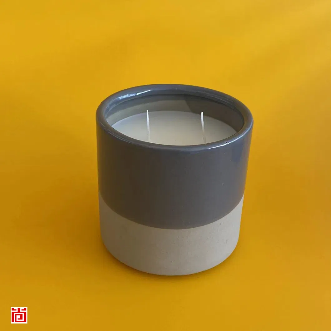 Double Core Ceramic Votive Candle Holder in Dark Color