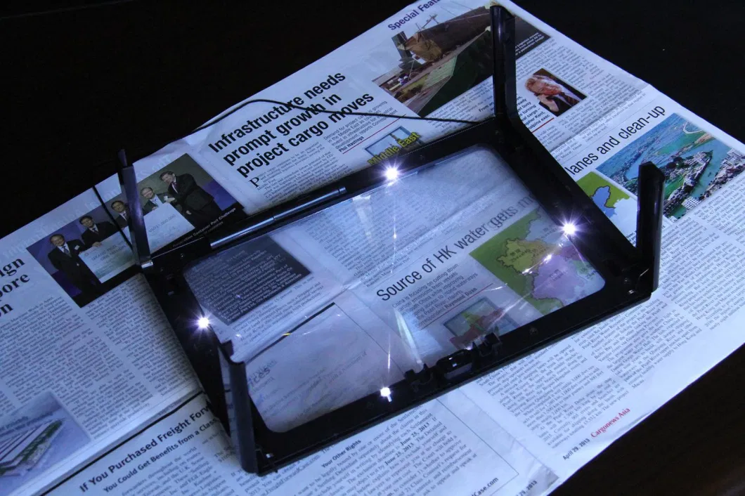 Hands Free Reading Magnifier Desktop Type A4 paper Whole Page