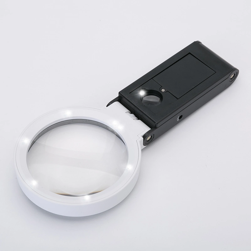 Round Magnifying Glass Lamp for Reading or Inspection 6X 25X Standing Magnifier Wholesale