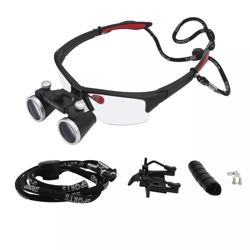 3.5X Dental Surgical Magnification Binocular Loupes with LED Headlight Surgical Lab Equipment