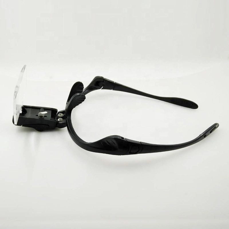 Headband Magnifying Glass Loupe Eye Repair Magnifier 2 LED Light