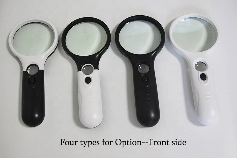 3X 45X Handheld Illuminated Magnifier Glass with 3 LED Light