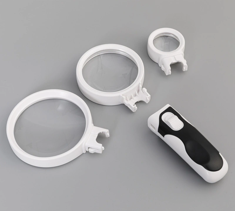 Manufacturer Supplier 2021 New Handhandle High-Power Reading Magnifying Glass with LED Lamp